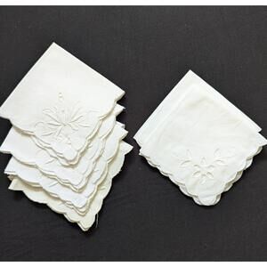 Vintage Linen Napkins Luncheon Set Of 4 Plus 2 More